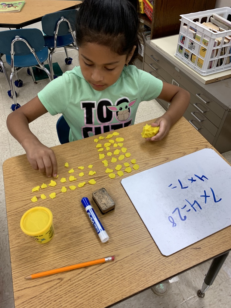 Playdough multiplication in 3rd Grade