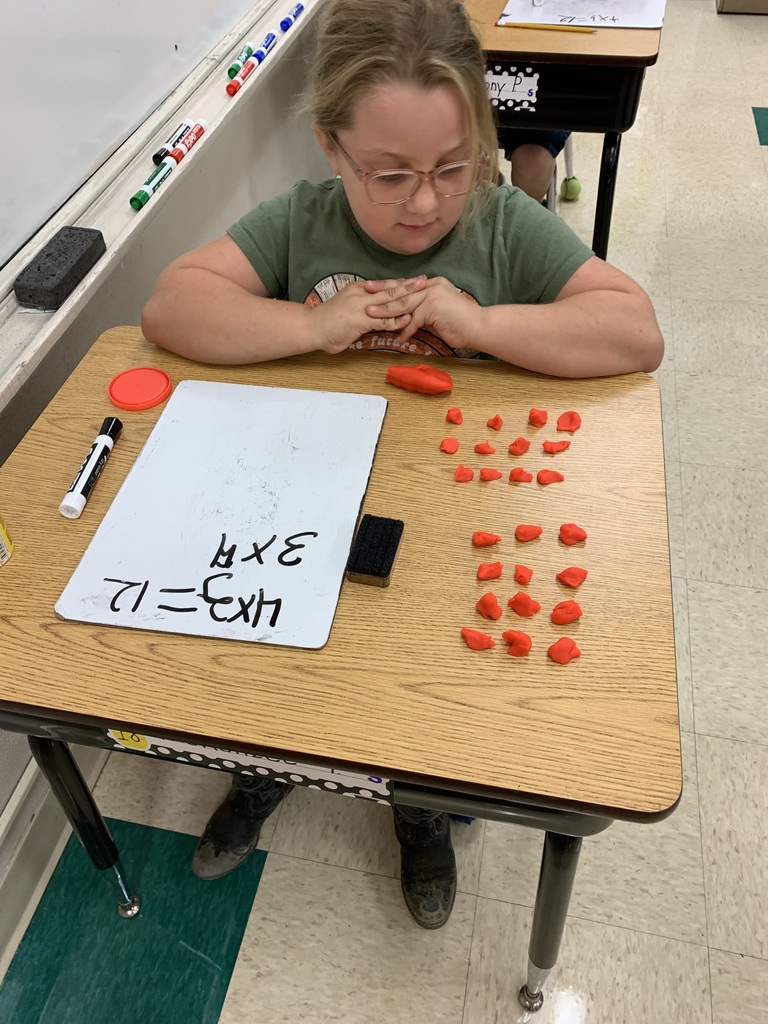 Playdough multiplication in 3rd Grade