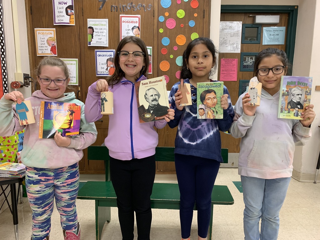Third Graders read biographies, wrote reports on their person, and created models!