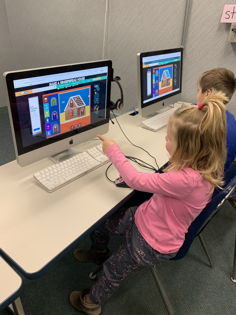 After learning about internet safety and gaining some mouse skills, kindergarteners are working on navigating child-friendly websites to explore and play good-fit games.