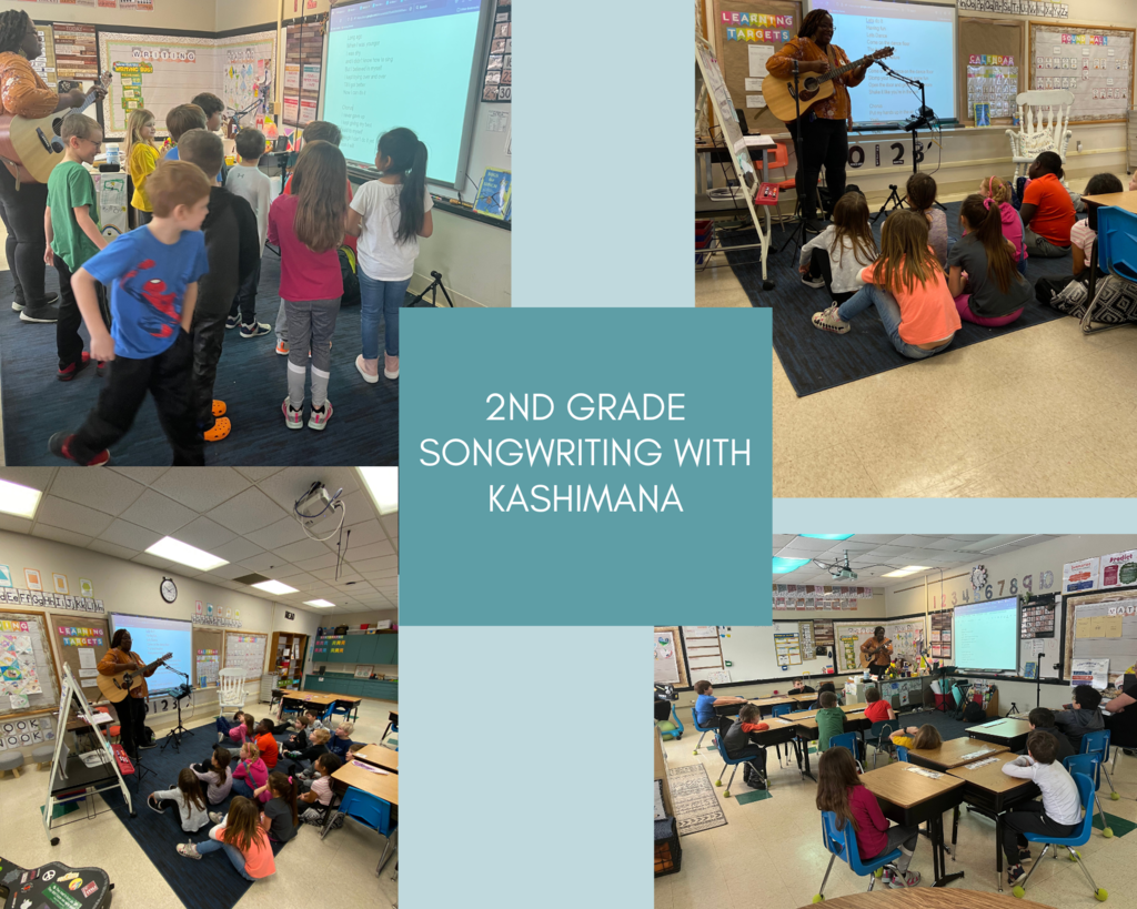 Park Elementary 2nd and 3rd Grade students participated in a songwriting residency with COMPAS artist Kashimana Ahua.  Each class composed original songs with a unique beat, and was able to record their finished product!  This fantastic opportunity was sponsored by H.A.V.E.  Thank you, H.A.V.E.!