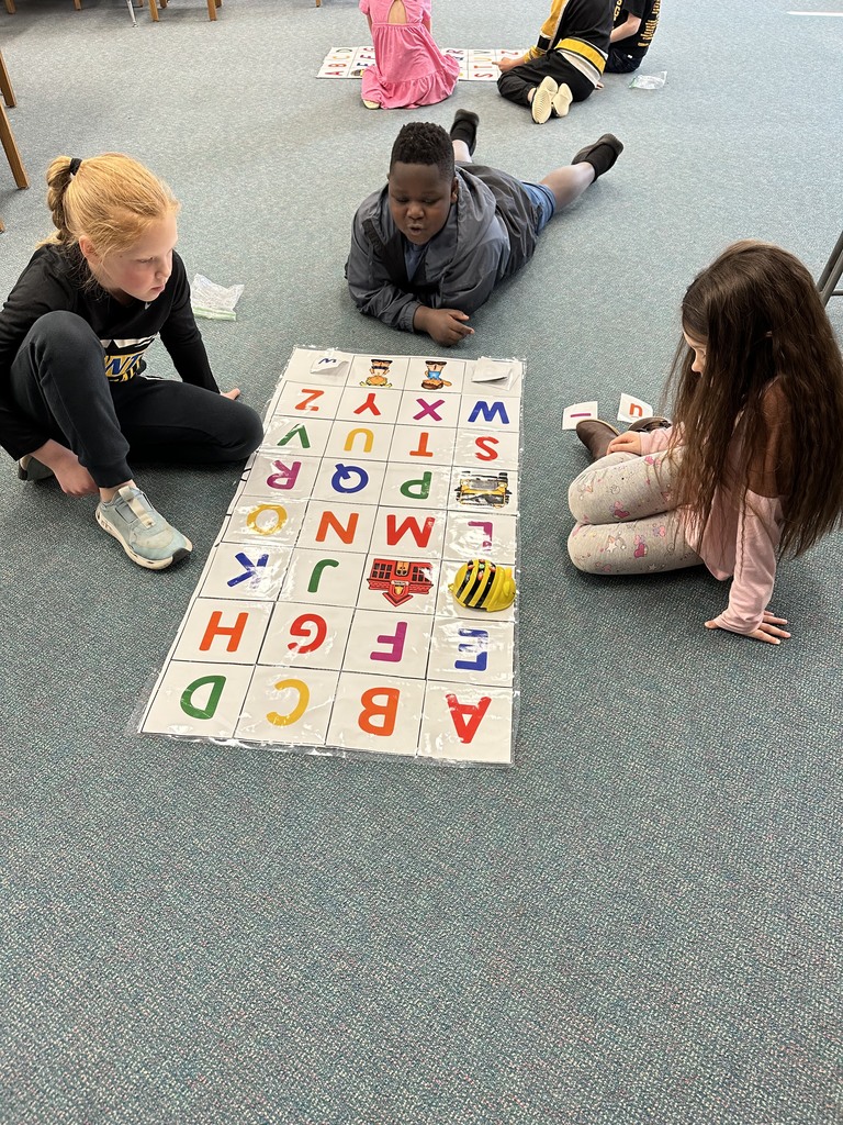 Kindergarten learned to code robots and 1st and 2nd grades had additional coding challenges with the BeeBots. We love robots in the Library Media Center!