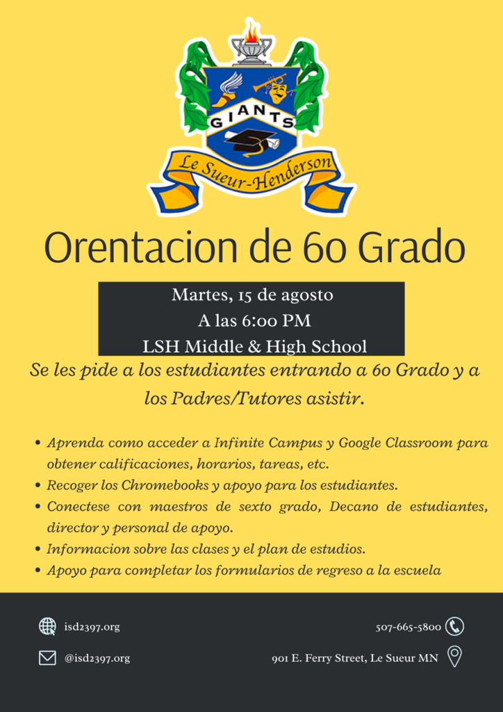 6th Grade Orientation
